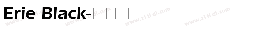 Erie Black字体转换